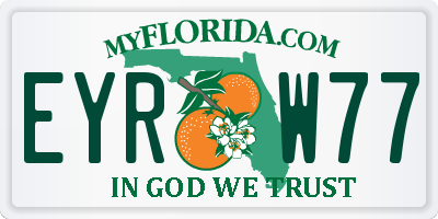 FL license plate EYRW77