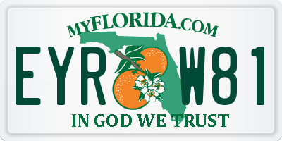FL license plate EYRW81