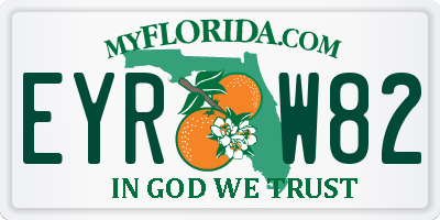 FL license plate EYRW82