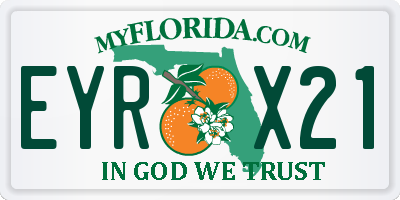 FL license plate EYRX21
