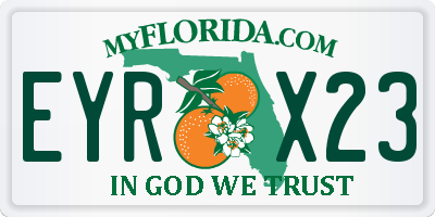 FL license plate EYRX23
