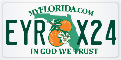 FL license plate EYRX24