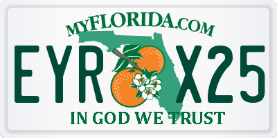 FL license plate EYRX25