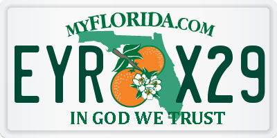 FL license plate EYRX29