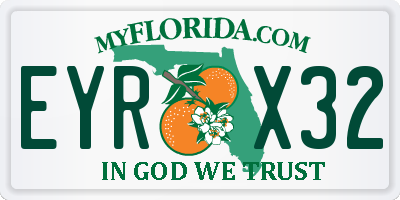 FL license plate EYRX32