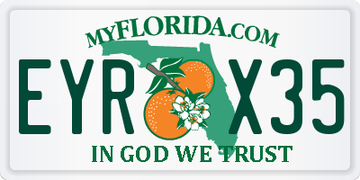 FL license plate EYRX35