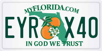 FL license plate EYRX40