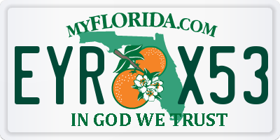 FL license plate EYRX53