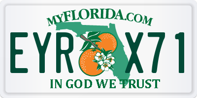 FL license plate EYRX71