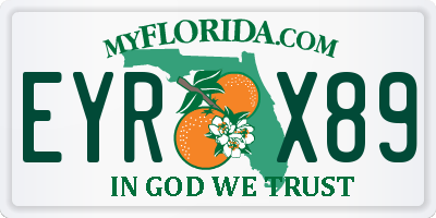 FL license plate EYRX89