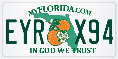 FL license plate EYRX94