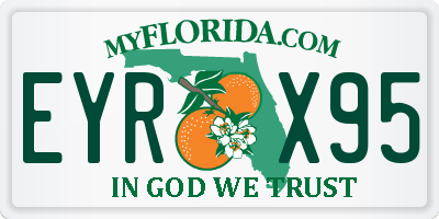 FL license plate EYRX95