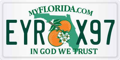 FL license plate EYRX97