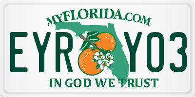 FL license plate EYRY03