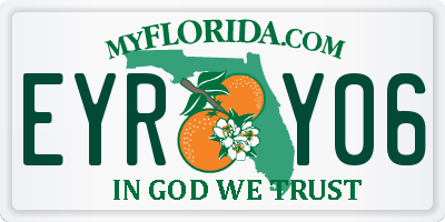 FL license plate EYRY06