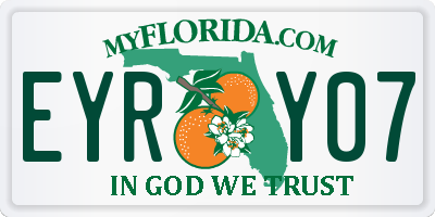 FL license plate EYRY07