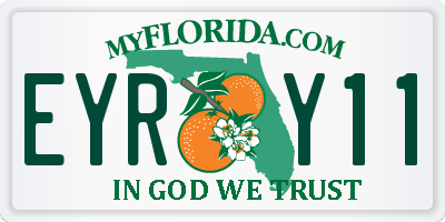 FL license plate EYRY11