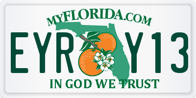 FL license plate EYRY13