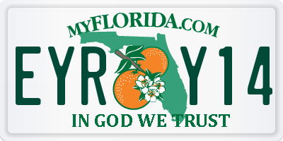 FL license plate EYRY14