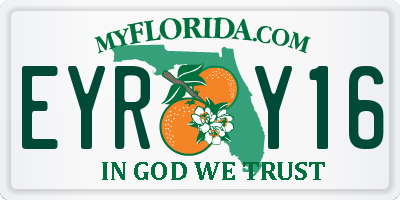 FL license plate EYRY16