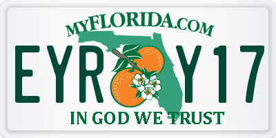 FL license plate EYRY17