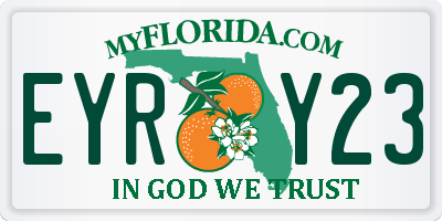 FL license plate EYRY23