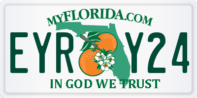 FL license plate EYRY24