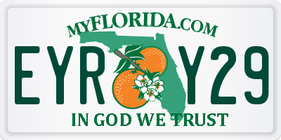 FL license plate EYRY29