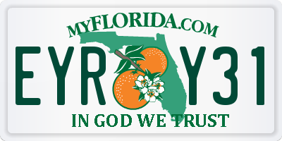 FL license plate EYRY31
