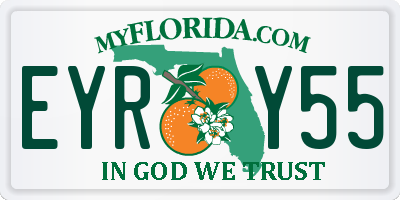 FL license plate EYRY55