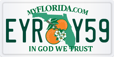 FL license plate EYRY59