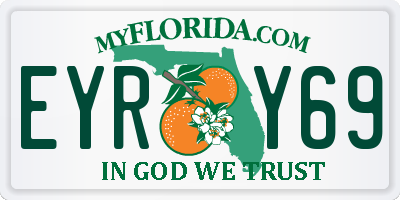 FL license plate EYRY69