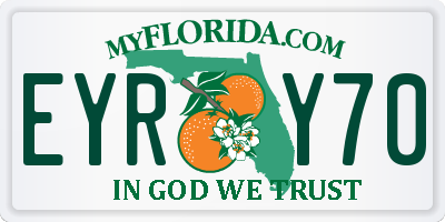 FL license plate EYRY70
