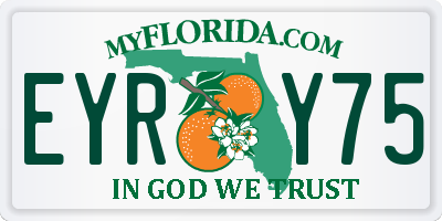 FL license plate EYRY75