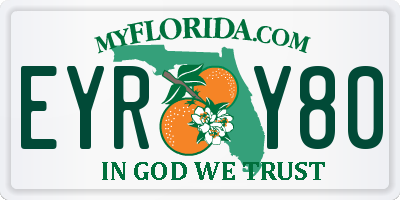 FL license plate EYRY80