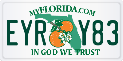 FL license plate EYRY83