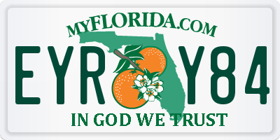 FL license plate EYRY84