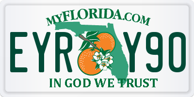 FL license plate EYRY90