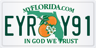 FL license plate EYRY91
