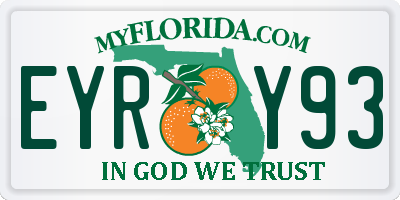 FL license plate EYRY93