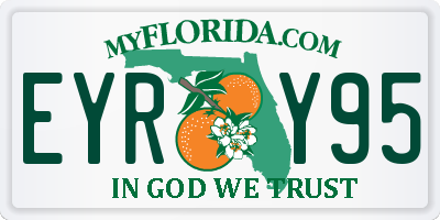 FL license plate EYRY95