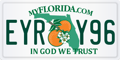 FL license plate EYRY96
