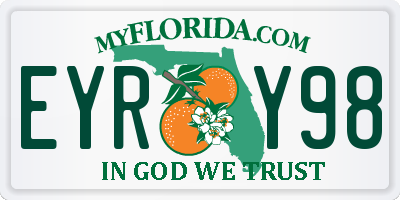 FL license plate EYRY98