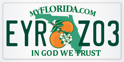 FL license plate EYRZ03