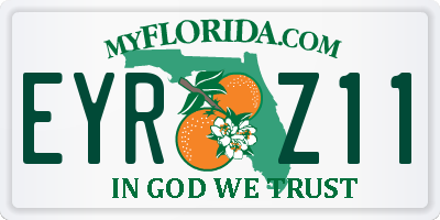 FL license plate EYRZ11