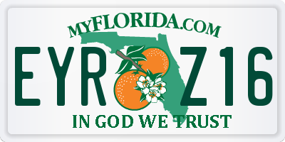 FL license plate EYRZ16