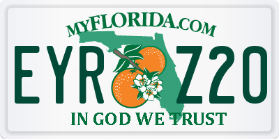 FL license plate EYRZ20