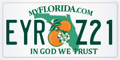 FL license plate EYRZ21
