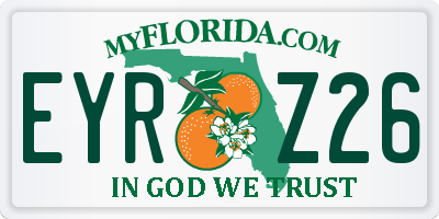 FL license plate EYRZ26