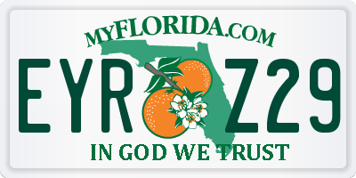 FL license plate EYRZ29